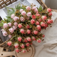 Mini-bouquets de roses artificielles en soie pour la décoration de mariage et de la maison, petits bouquets de bourgeons de roses pour la décoration de bureau et de fête