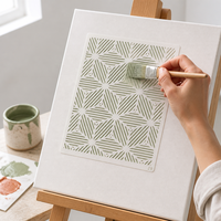 6 pochoirs en PET blancs de 250*205mm pour la décoration de gâteaux et la peinture DIY