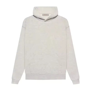 Sweat-shirts à capuche pour hommes de haute qualité, en molleton 100% coton, couleur unie, pour l'automne, avec broderie 3D, impression personnalisée sur demande, taille oversize - Product Image 1