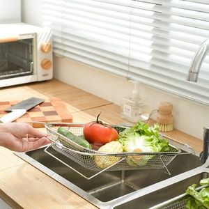 Cesta escurridora de acero inoxidable para fregadero de cocina, <span class=keywords><strong>escurridor</strong></span> extensible para Washlet, <span class=keywords><strong>vajilla</strong></span> multifuncional y <span class=keywords><strong>escurridor</strong></span> de palillos - Product Image 4