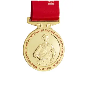 Medailleproducent 3d Gouden Onderscheiding Marathon Hardlopen Op Maat Metalen Sportmedaille