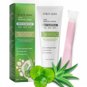 Crème dépilatoire ETRUN ALISA ODMOEM pour une peau lisse en 5-7 minutes, à l'aloe vera <span class=keywords><strong>et</strong></span> au jojoba, pour le visage, le corps, les <span class=keywords><strong>bras</strong></span>, les <span class=keywords><strong>jambes</strong></span>, la poitrine, le dos, les aisselles <span class=keywords><strong>et</strong></span> la ligne du bikini. - Product Image 1