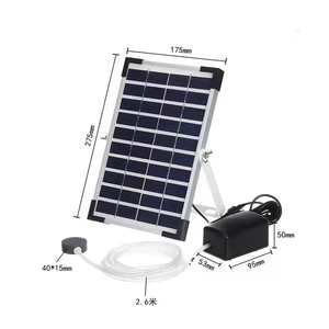 Zonnevijverbeluchter 10V5W zonnepaneel 24000mAh batterij dubbele luchtstroommodi visvijver zuurstofpomp - Product Image 1