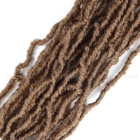 LEILONG Vendita Calda Dreadlocks Sintetici Kaneka da 18 24 36 Pollici, Estensioni Finte Nu Soft Locs, Capelli all'Uncinetto 36 Pollici Soft Locs