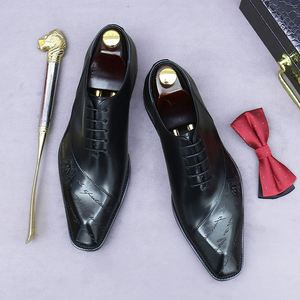 Zapatos de Vestir de Cuero para Hombre, Zapatos Oxford Hechos a Mano de Alta Calidad, Antideslizantes y Cómodos, de Piel de Vaca de Lujo - Product Image 4