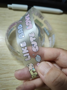 Tùy chỉnh in thiết kế chết cắt long lanh Nhãn dán CuộN <span class=keywords><strong>Washi</strong></span> Băng Nụ Hôn cắt Sticker Băng - Product Image 2