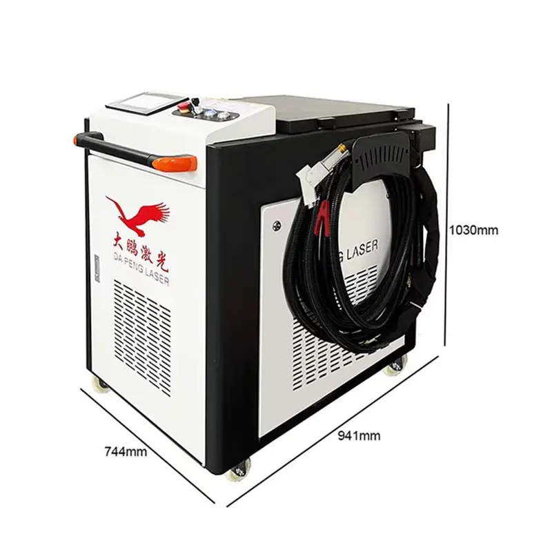 Solda de limpeza de fibra 1000w 2000w laser, máquina de solda portátil