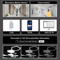 Lumière linéaire incurvée pendante créative minimaliste moderne de forme de serpent de LED pour la galerie de supermarché de bureau