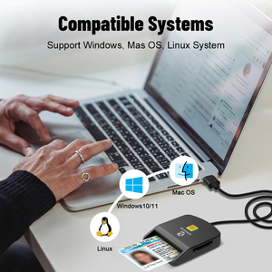 ZOWEETEK เครื่องอ่านการ์ด USB ออลอินวัน รองรับ SD และ TF เมมโมรี่การ์ด พร้อมฟังก์ชั่นอ่านและเขียนการ์ดชิปอัจฉริยะ ISO 7816 สำหรับคอมพิวเตอร์และแล็ปท็อป - Product Image 4