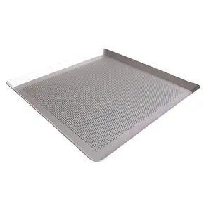 40x40 40x38 40x30 cm Anodized Aluminum Perforated Sheet Metal Baking Trays Microwave Bread Cookie Biscuit Baking Sheet Pan