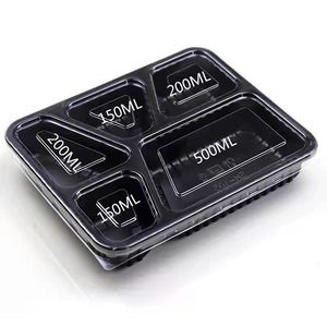 High-end Multiple Compartments Set Disposable Lunch Box <b>Microwavable</b> 3 4 5 Fast Food Box Three Four Five Grid Take Away Box - Product Image 3