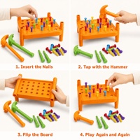 Jouets sensoriels Montessori en plastique avec marteau et piquets pour développer la motricité fine des tout-petits SY