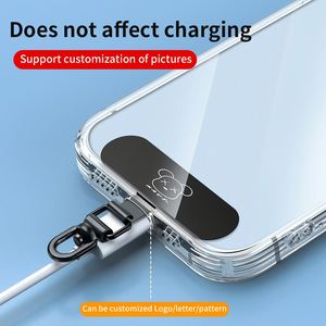 Universal Stainless Steel Slip D-<b>Ring</b> Mobile <b>Phone</b> Strap Lanyard Patch Rope Shape Metal Clip <b>Phone</b> Tether Tab Rotatable - Product Image 6