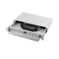 FTTH 12 24 48 96 Port SC LC FC 19-inci Panel Distribusi Serat Optik ODF untuk Dinding/Rak, Model SM/MM, Garansi 3 Tahun