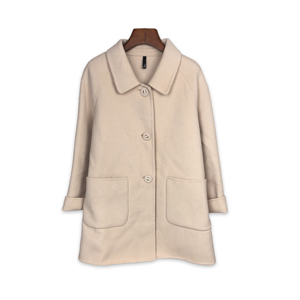 Cappotto Oversize da Donna in Lana Double Face Morbida al Tatto con Colletto Peter Pan e Maniche Raglan <span class=keywords><strong>per</strong></span> Autunno Inverno - Product Image 4