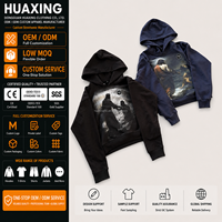 Fournisseur de premier plan : Sweat à capuche personnalisé avec impression graphique, coupe ample délavée, sans cordon, OEM, marque privée, tissu épais, vente en gros