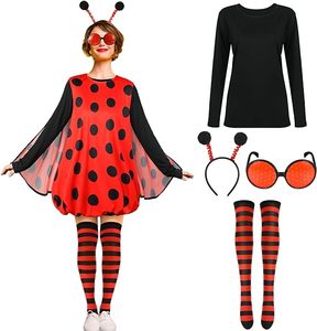 Costume da <span class=keywords><strong>coccinella</strong></span> di Halloween con abito da ala di <span class=keywords><strong>coccinella</strong></span> Cosplay - Product Image 1