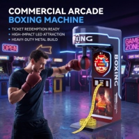 Machine de boxe commerciale d'arcade avec système de récompense par tickets, machine de jeu de frappe LED pour centre de jeux et centre commercial