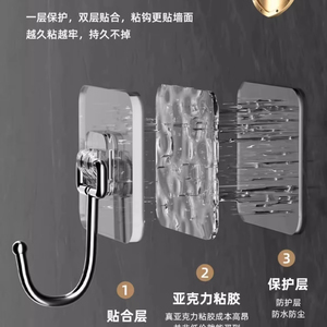Non Marking <b>Hook</b>, No Punching, Adhesive <b>Hook</b>, Bathroom Kitchen, Strong Adhesive, Transparent <b>Plastic</b> <b>Hook</b>, Strong Adhesive - Product Image 3