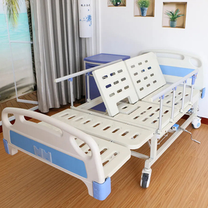 Cama Hospitalaria Manual de Tres Funciones con Plegado Parcial, Acero Laminado <span class=keywords><strong>en</strong></span> Frío, Capacidad de 260 kg, Orificio para Inodoro, para UCI y Cuidado <span class=keywords><strong>en</strong></span> el Hogar - Product Image 3