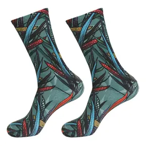 Chaussettes de sport personnalisables pour homme High Crew Cut Impression numérique 3D Sublimation Tech