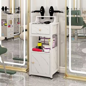 Black Salon <b>Trolley</b> With 4 Wheels And Storage Drawers For Hair Styling <b>Tools</b> And Products - Product Image 4