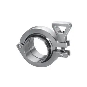 Clamp Pipe Fittings Stainless Steel Sanitary Vacuum Clamp Wing Nut Tri Clamps Vacuum Quick Connect/Release Clamp On Pipe Fittings