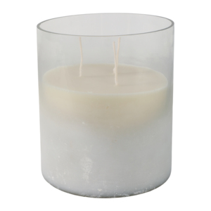 Candela Votiva Profumata al Gelsomino in Vetro Satinato a 3 Stoppini per Interni ed Esterni, Decorazione per la Casa - Product Image 2