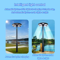 Lumière LED extérieure étanche IP66 à haute luminosité, UFO, détecteur de mouvement, lampadaires solaires LED UFO pour utilisation en extérieur dans les jardins