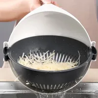 Outil de Cuisine Multifonction Manuel pour Légumes et Fruits 7 en 1, Râpe Magique, Panier de Lavage et Coupe-Légumes