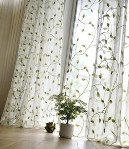 Tenda in Voile Trasparente con Ricamo a Foglie <span class=keywords><strong>per</strong></span> <span class=keywords><strong>Soggiorno</strong></span> - Product Image 3