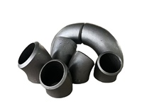 Coudes sans soudure en acier au carbone forgé 12 mm 90/45 Connexion par soudage SCH40 Peint noir Galvanisé Haute/Basse pression Corrosion