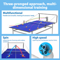 Máquina Portátil de Lanzamiento de Pelotas de Tenis, Robot Inteligente de Tenis de Mesa, Entrenador de Tenis de Mesa con Múltiples Funciones para Canchas y Clubes