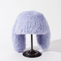 Chapeau en peluche amusant, couleur bonbon, en fourrure moelleuse et épaisse, chaud, résistant au froid, mignon, protecteur, tendance