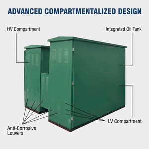 Transformateur triphasé 750 kVA à alimentation en boucle, monté sur socle, certifié UL CUL CE, 50/60 Hz, 10 kV, 20 kV, 35 kV, pour la distribution d'énergie électrique - Product Image 2