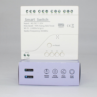 E0904 Fonctionne avec le relais Tuya, module d'interrupteur intelligent 4 canaux, 7-32V RF 433 Radio, sans télécommande USB, compatible avec Alexa Google Home