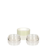 Double face transparent étui liquide fard à paupières conteneur pot de rouge à lèvres pour femme à mettre de la poudre brillante