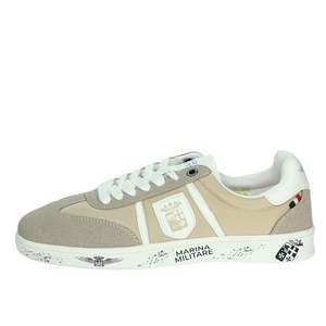 Zapatillas Marina Militare Uomo MM2229 Blancas y Azules de Lona, Calzado Moderno - Product Image 1