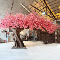 Arbres artificiels KH, cerisier en fleurs rose Sakura pour la décoration d'entreprises horticoles et de restaurants