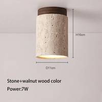 Plafonnier de style japonais moderne, éclairage encastré, montage en surface, luminaire en bois pour salon, couloir, véranda, balcon, 110-220V, interrupteur à bouton