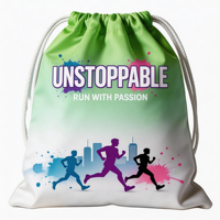 Sac à dos personnalisé avec cordon de serrage pour marathon, sac cadeau pour événement de course, sac de sport imprimé pour kit de course, idéal pour les voyages, le quotidien, les événements de football et la promotion