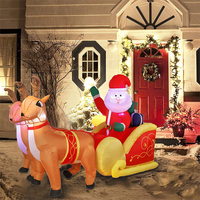 Personnalisé Noël Gonflable Père Noël Renne Orignal Pingouin Traîneau Traîneau Noël Extérieur Cour Traîneau Décoration