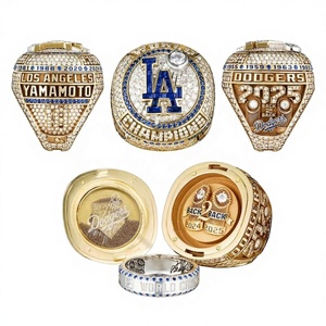 Pré-vente : Bagues de championnat personnalisées 2026 des Dodgers de Los Angeles, bijoux unisexes en alliage de zinc plaqué <span class=keywords><strong>or</strong></span>, cadeaux pour les fans - Product Image 1