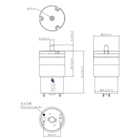 Pompe à air électrique à diaphragme miniature portable OEM personnalisée, DC 3V, faible bruit, pour aquarium, bassin de poissons
