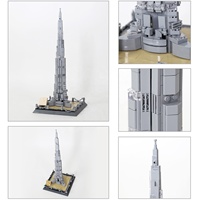 La tour Burj Khalifa : Mini-briques créatives, architecture mondialement connue, jouet DIY de qualité stable, ne blesse pas les mains