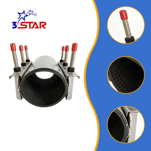 <span class=keywords><strong>Collier</strong></span> de serrage double bande SS pour réparation de tuyaux, grande taille, pour la réparation de tuyaux arrondis - Product Image 5