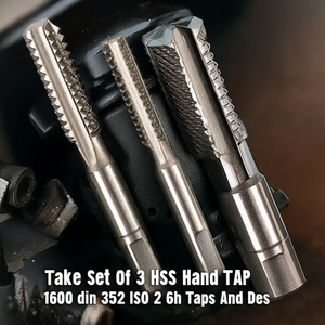 Juego de 3 Machos de Roscar HSS TA1600 DIN 352 ISO 2.6H y Troqueles - Product Image 3