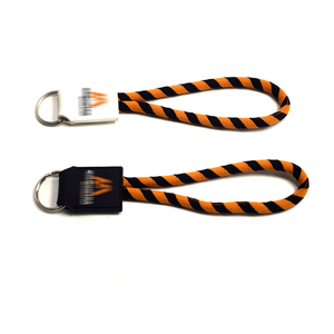 Customizable Polyester Woven Rope Lanyard Keychains Mini Badge PVC Polyester Short Straps Mobile Phone Accessory for Promotions