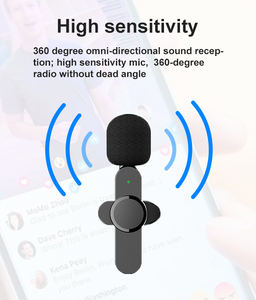 NM01 2023 OEM ODM Logo personnalisé téléphone portable professionnel karaoké sans fil Lavalier type-c Mini système de Microphone pour caméra - Product Image 5