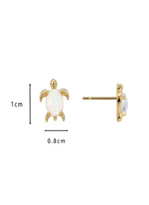 Pendientes de estilo bohemio con tortuga marina y ópalo, minimalistas de alta gama, para vacaciones en la playa, accesorios. - Product Image 6